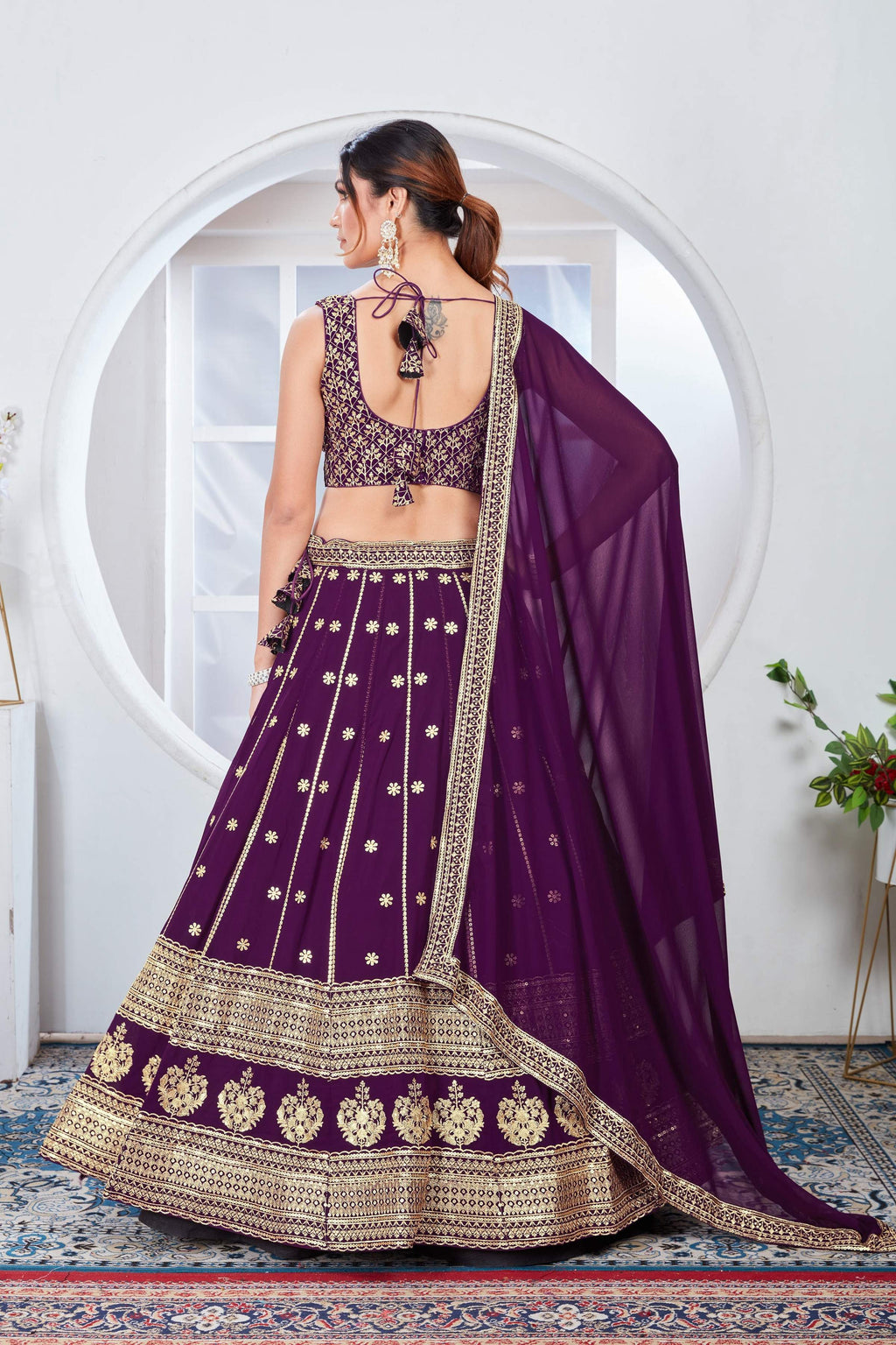 Lehenga Mart Designer Wedding Lehenga Choli For Women - Purple