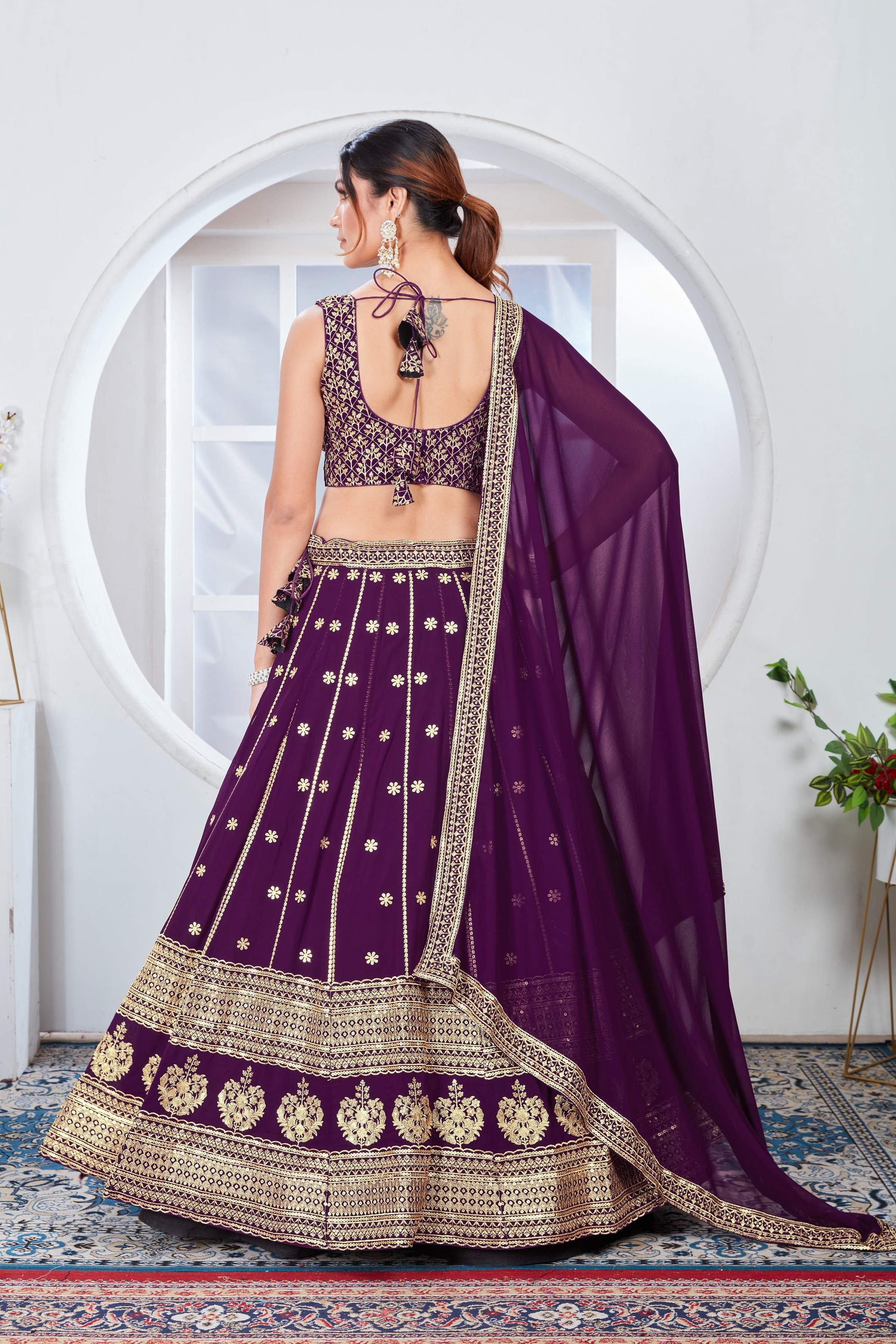 Lehenga Mart Designer Wedding Lehenga Choli For Women - Purple