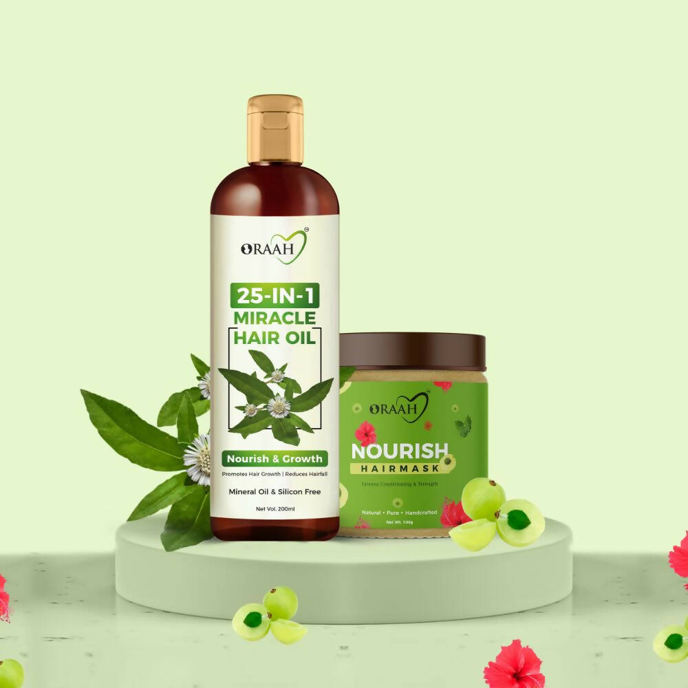 Oraah Hair Care Combo (Miracle Hair Oil + Hair Mask)