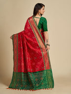 Vedant Vastram Red Color Kanjeevaram Silk Saree - Red