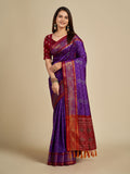 Vedant Vastram Violet Color Kanjeevaram Silk Saree - Violate