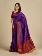 Vedant Vastram Violet Color Kanjeevaram Silk Saree - Violate