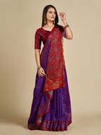 Vedant Vastram Violet Color Kanjeevaram Silk Saree - Violate