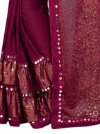  Red Lycra Designer Saree