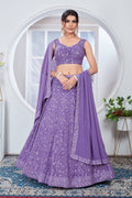 Lehenga Mart Designer Wedding Lehenga Choli For Women - Light Purple