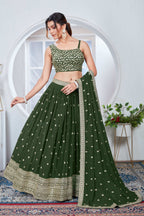 Lehenga Mart Designer Wedding Lehenga Choli For Women - Mehndi