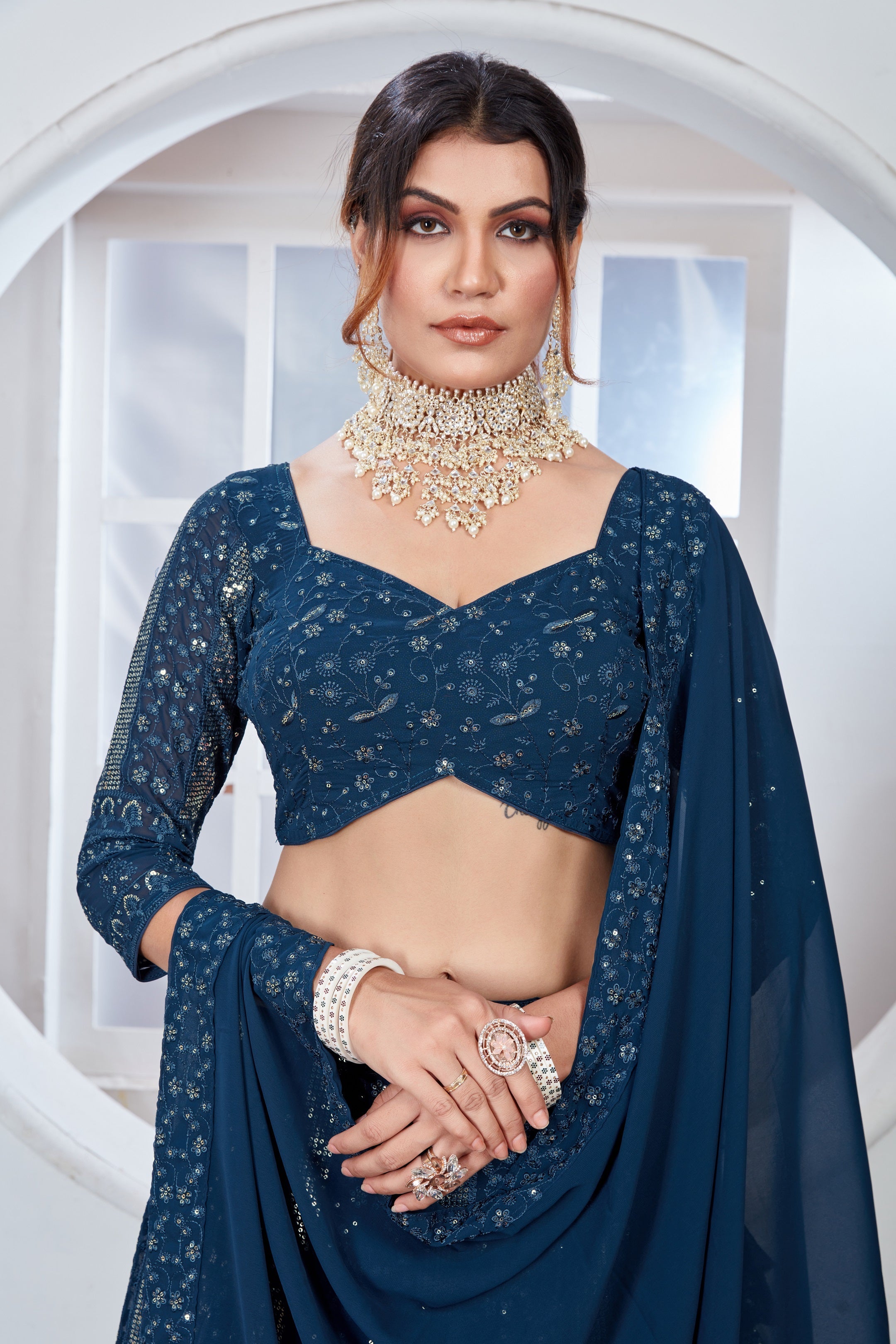 Lehenga Mart Designer Wedding Lehenga Choli For Women - Rama