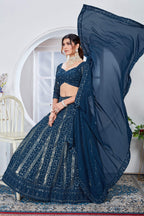 Lehenga Mart Designer Wedding Lehenga Choli For Women - Rama