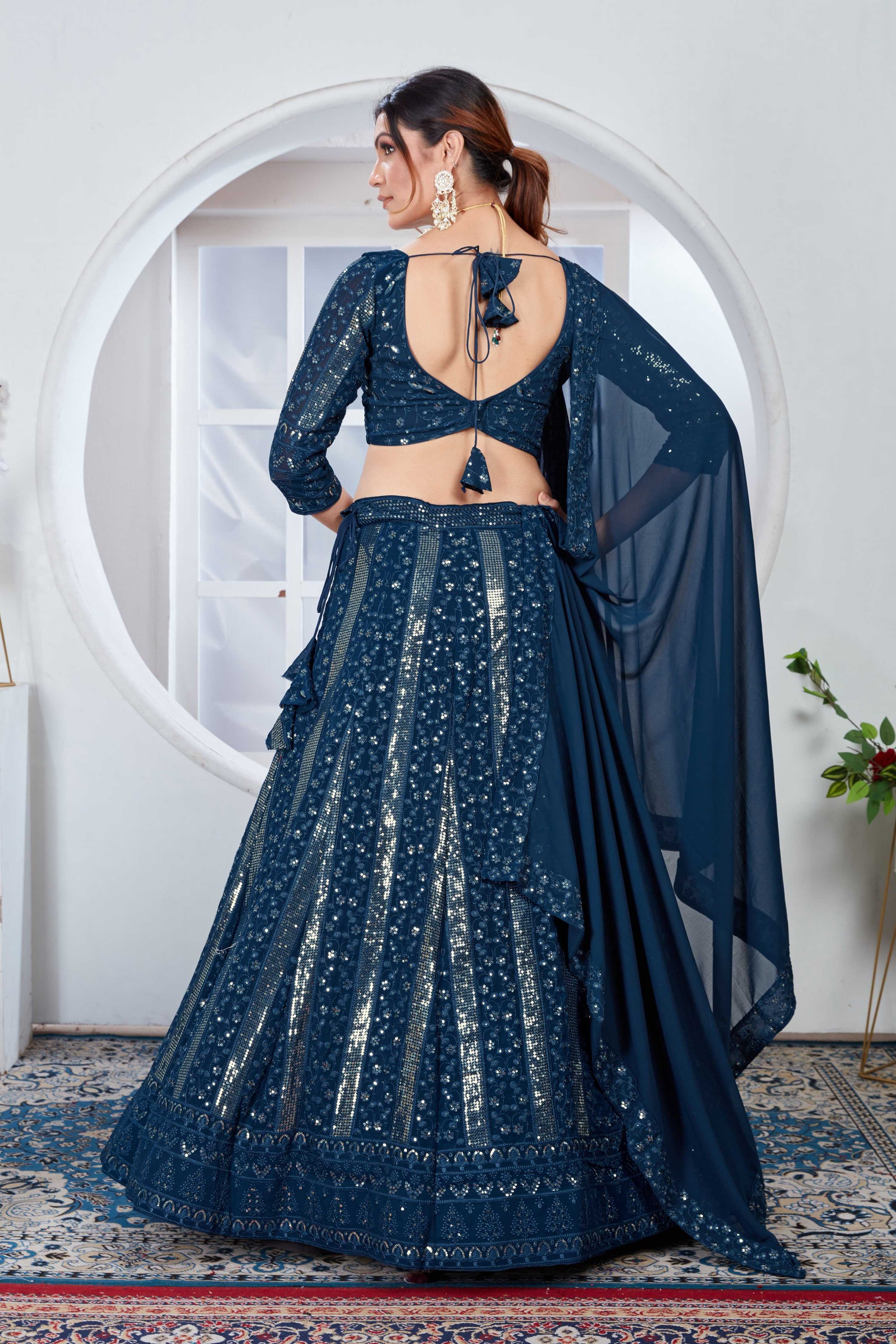 Lehenga Mart Designer Wedding Lehenga Choli For Women - Rama