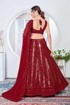 Lehenga Mart Designer Wedding Lehenga Choli For Women - Red