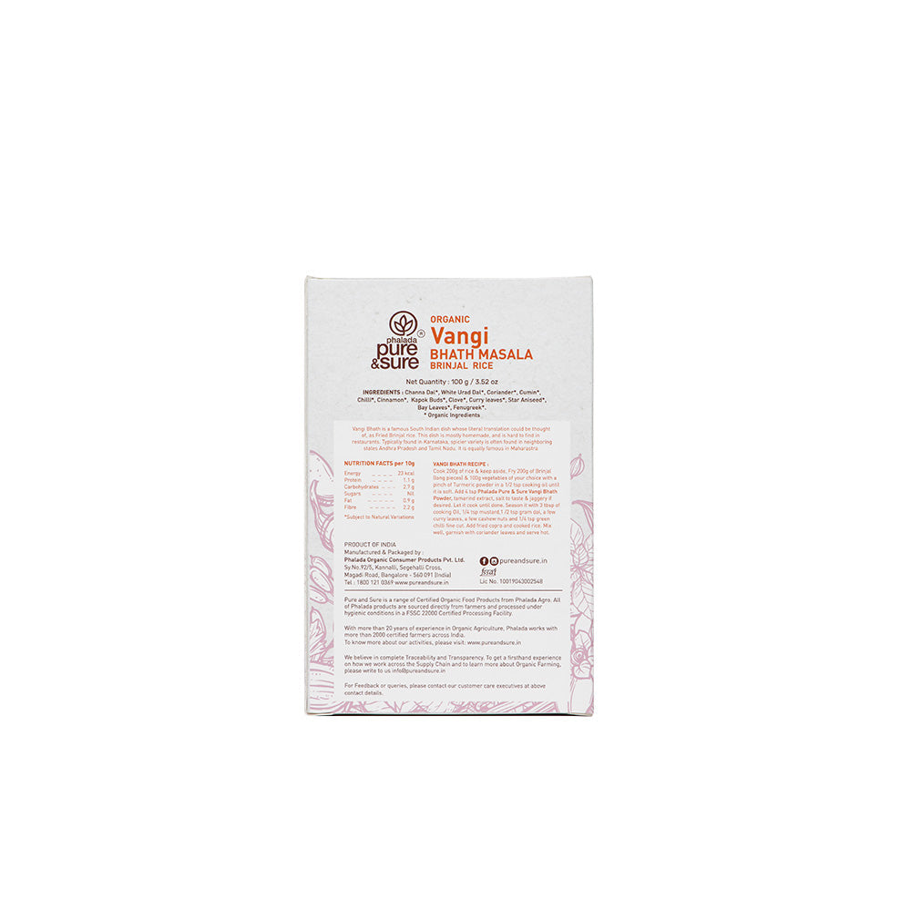 Pure & Sure Organic Vangibath Mix - Distacart