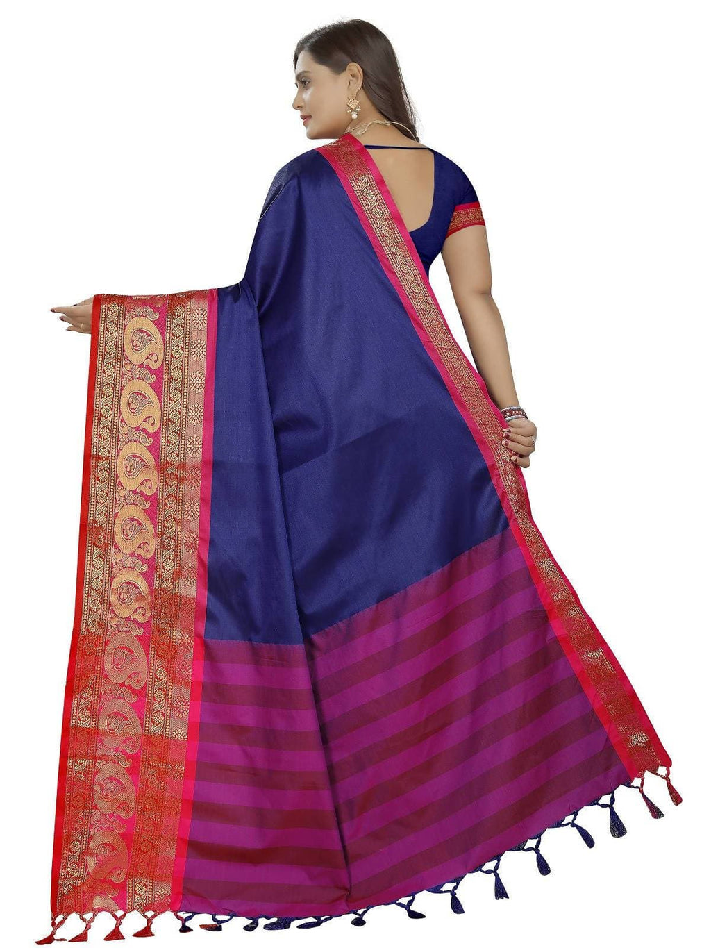 Vamika Banarasi Silk Royal Blue Weaving Saree