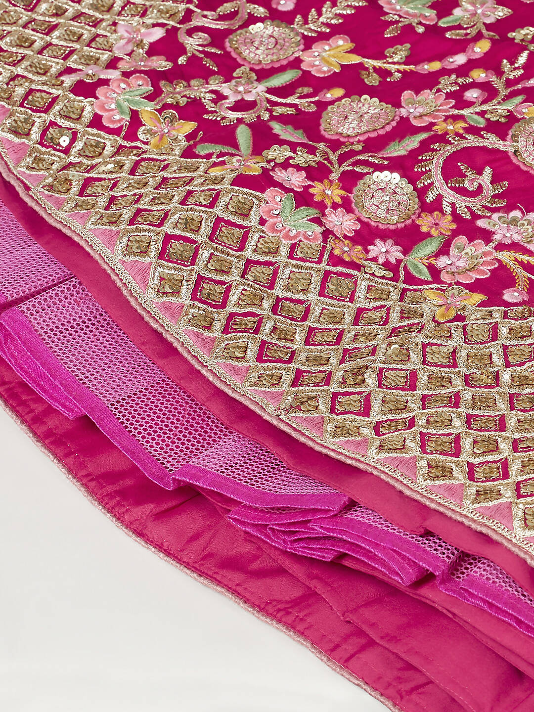 House of Panchhi Rose Pure Georgette Sequinse Work Lehenga & Blouse with Dupatta