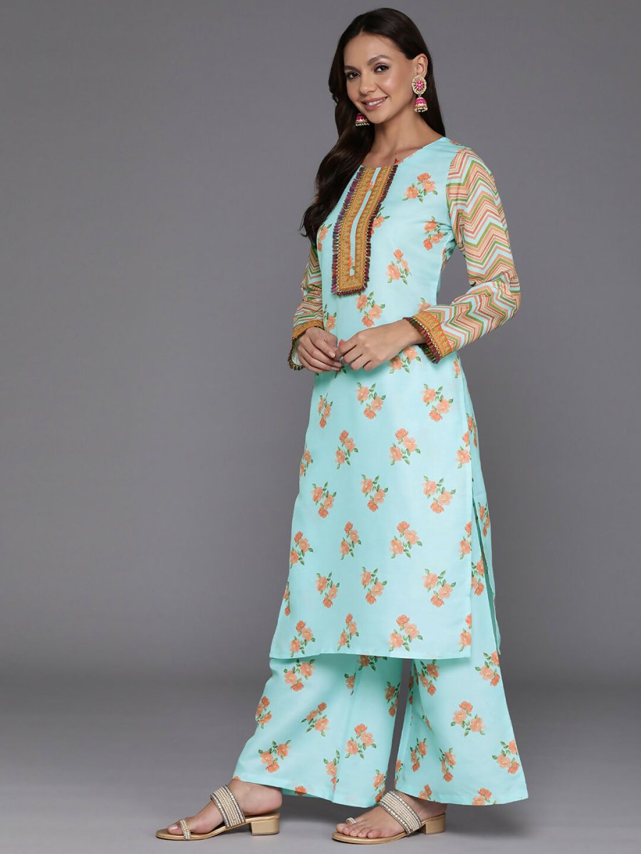 Ahalyaa Women's Traditional wear Kurta Set - Blue