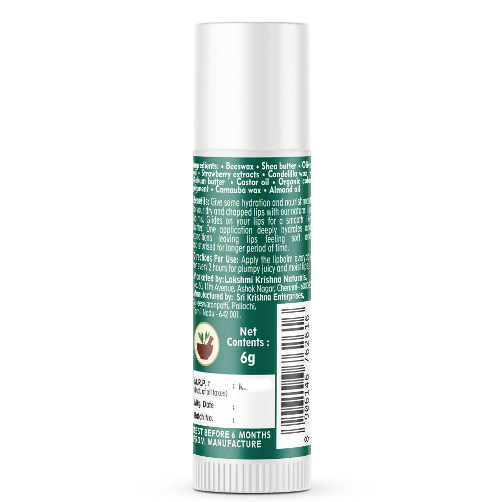 Lakshmi Krishna Naturals Strawberry Lip Balm - Distacart