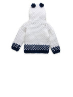 Chutput Kids Woollen Hand Knitted Tacky Design Sweater - White