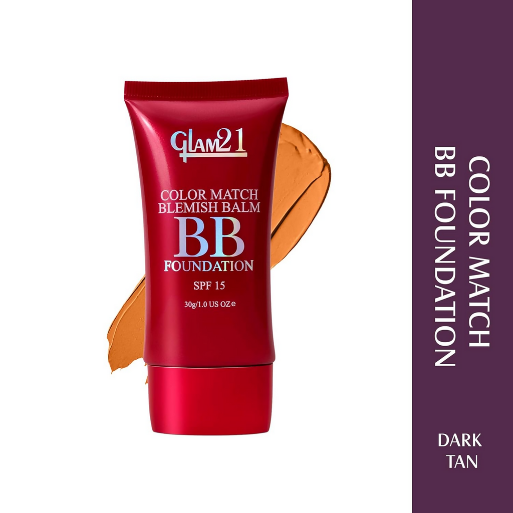 Glam21 Color Match BB Foundation SPF15 - 06 Dark Tan - Distacart