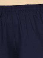 Aniyah Rayon Navy Blue Color Block Print Flared Slip-On Palazzo (AN-211K)