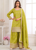 Vegaa Fashion light-green Embroidery Real Simar Silk Salwar Suit - Distacart
