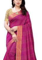 Vamika Pink Cotton Silk Weaving Saree (Anaya Pink)