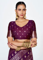 Vellora Royal Purple Traditional Soft Silk Zari Weaving Saree - Distacart