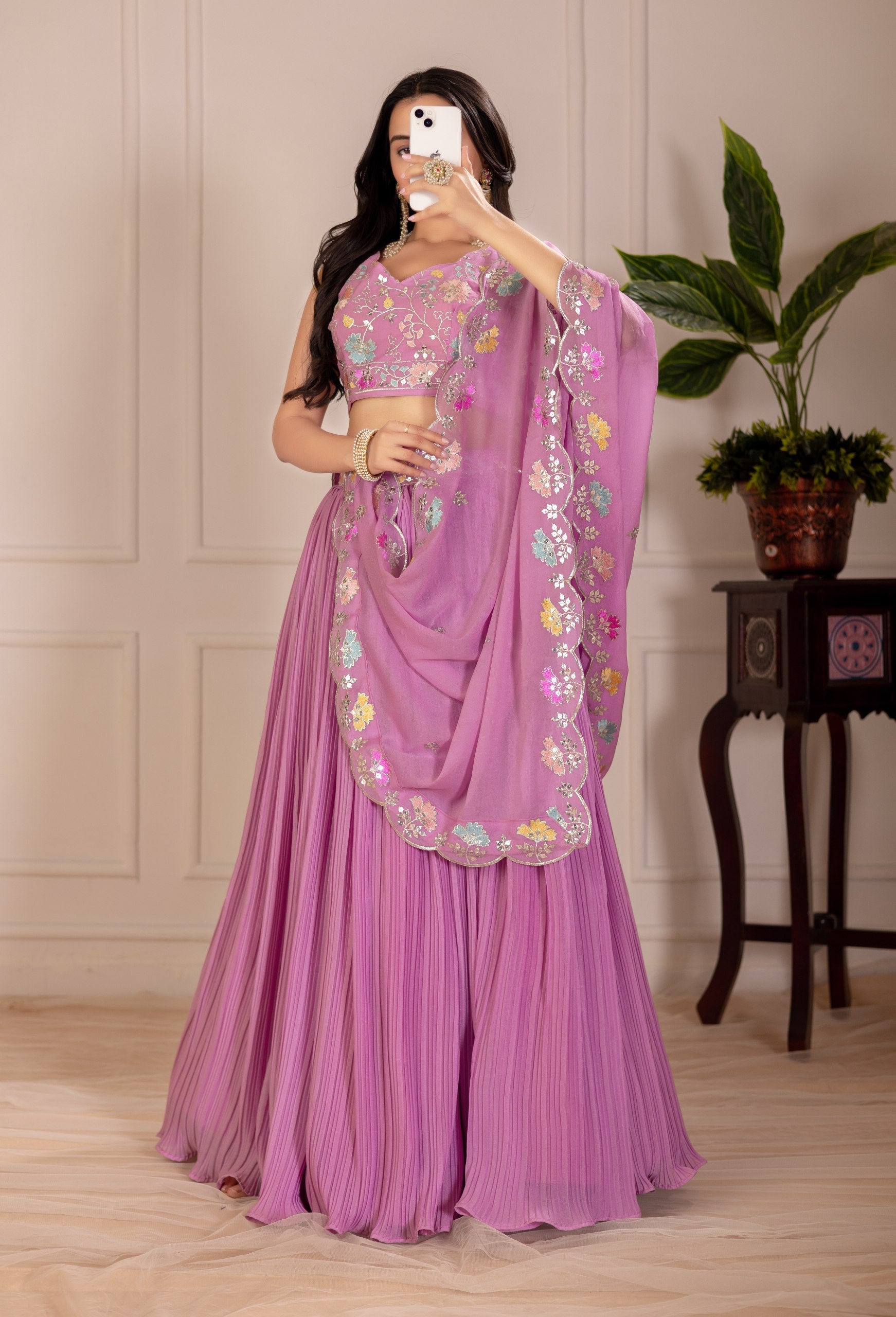 Lehenga Mart Designer Wedding Lehenga choli for Women - pink