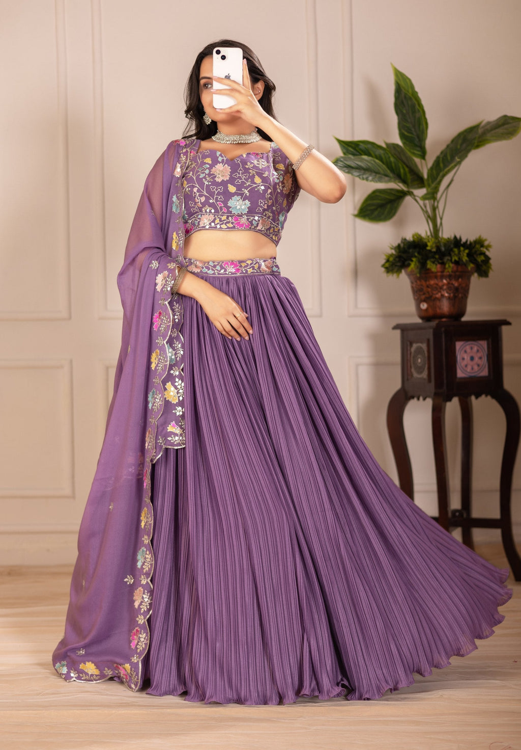Lehenga Mart Designer Wedding Lehenga choli for Women - purple