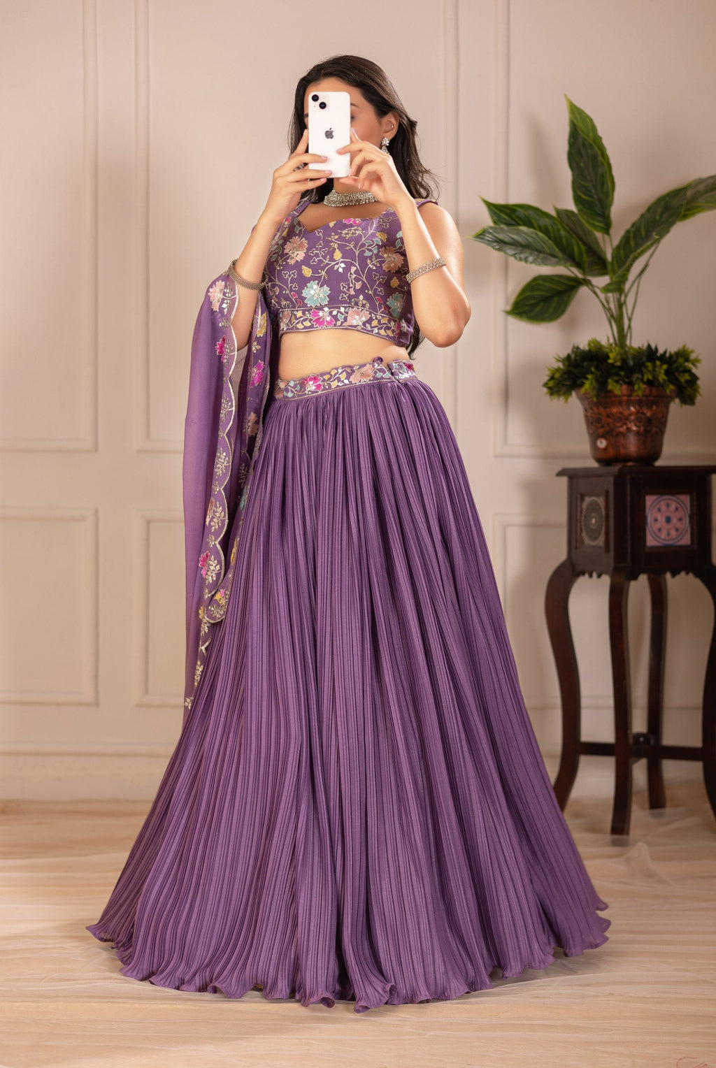 Lehenga Mart Designer Wedding Lehenga choli for Women - purple