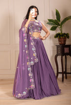 Lehenga Mart Designer Wedding Lehenga choli for Women - purple