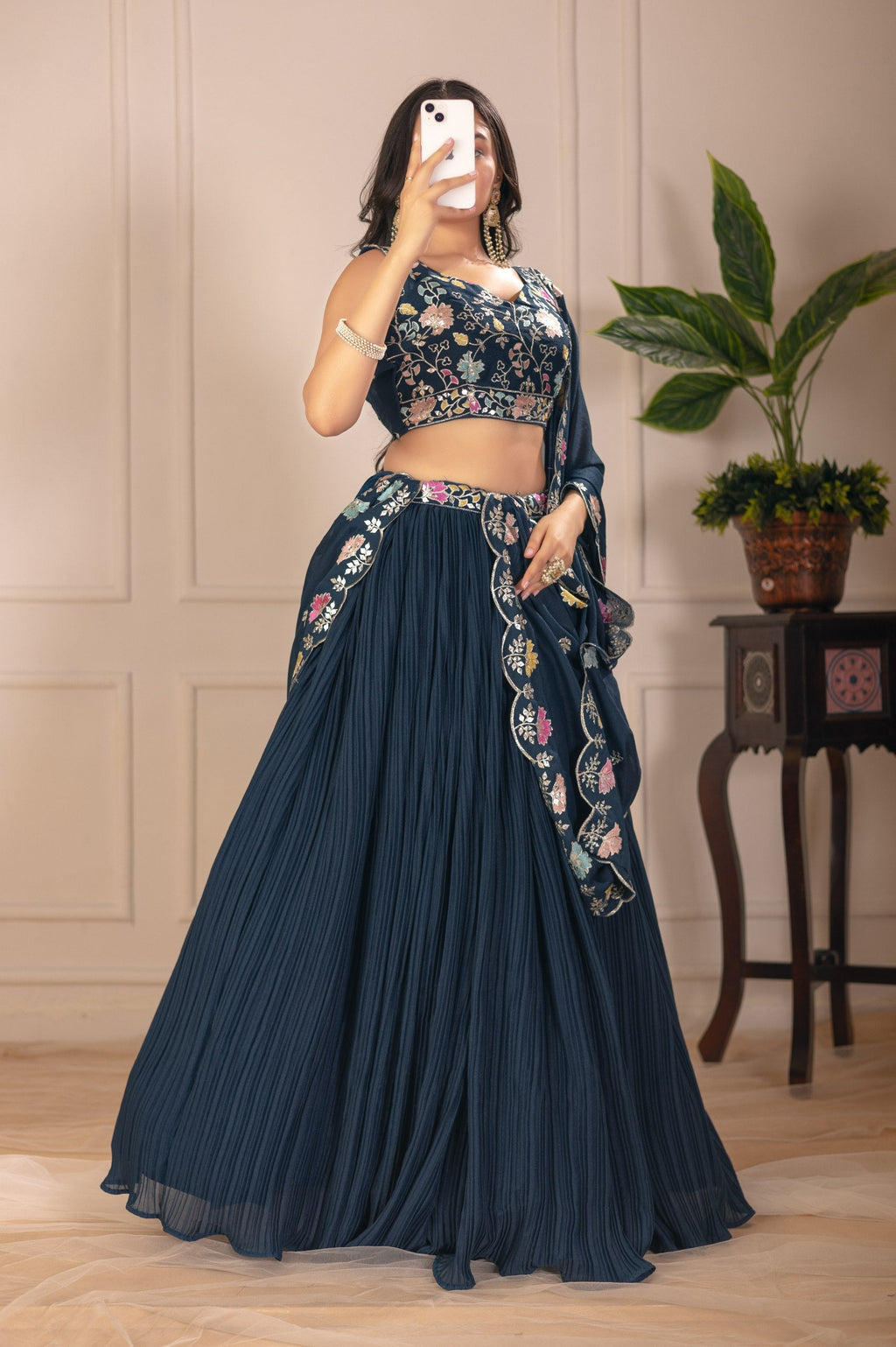Lehenga Mart Designer Wedding Lehenga choli for Women - rama