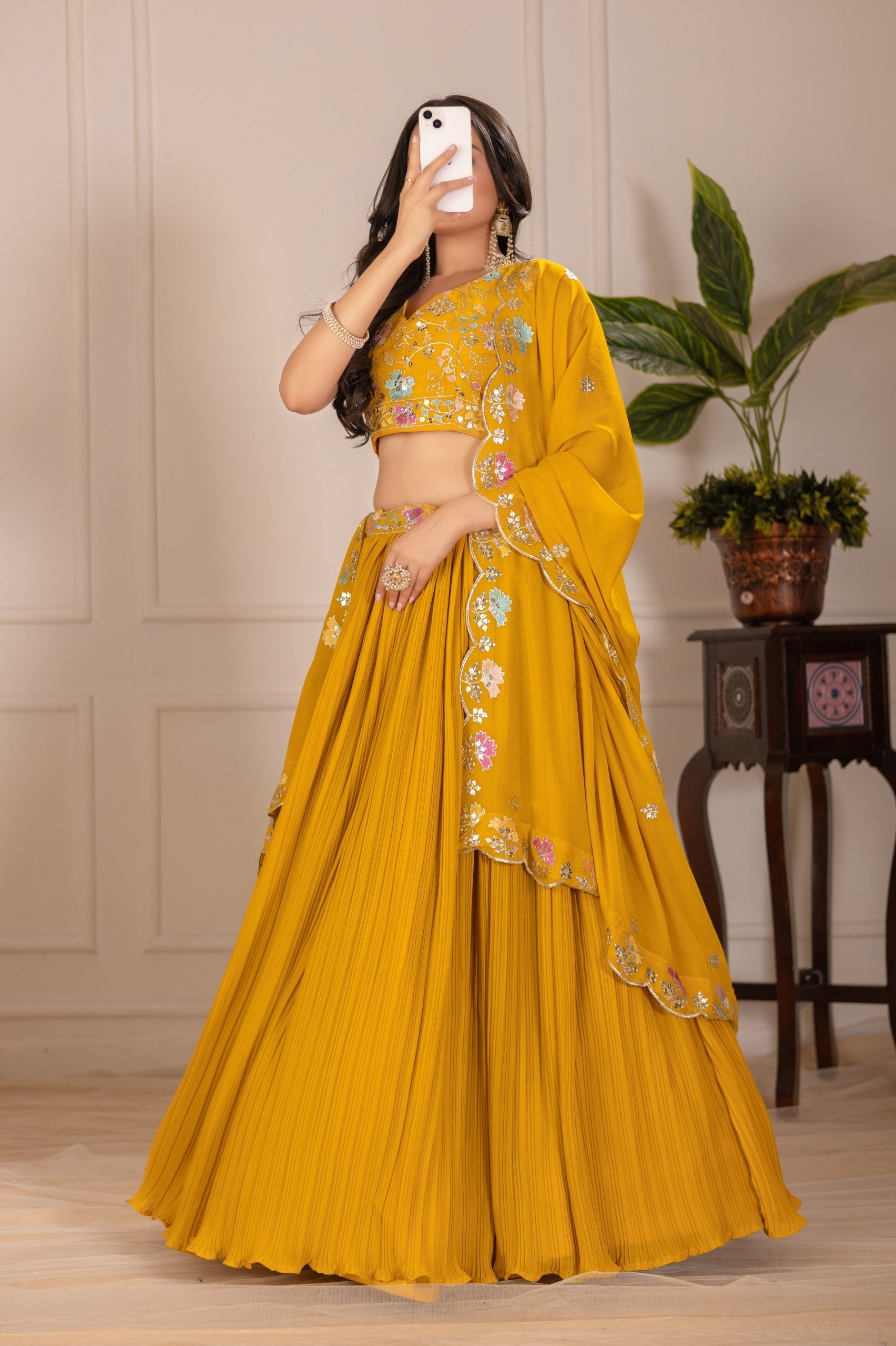 Lehenga Mart Designer Wedding Lehenga choli for Women - Yellow