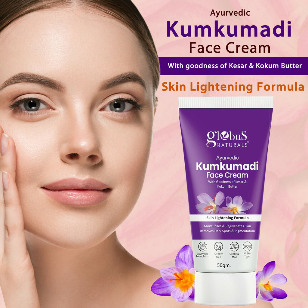 Globus Naturals Ayurvedic Kumkumadi Skin Lightening Face Cream - Distacart