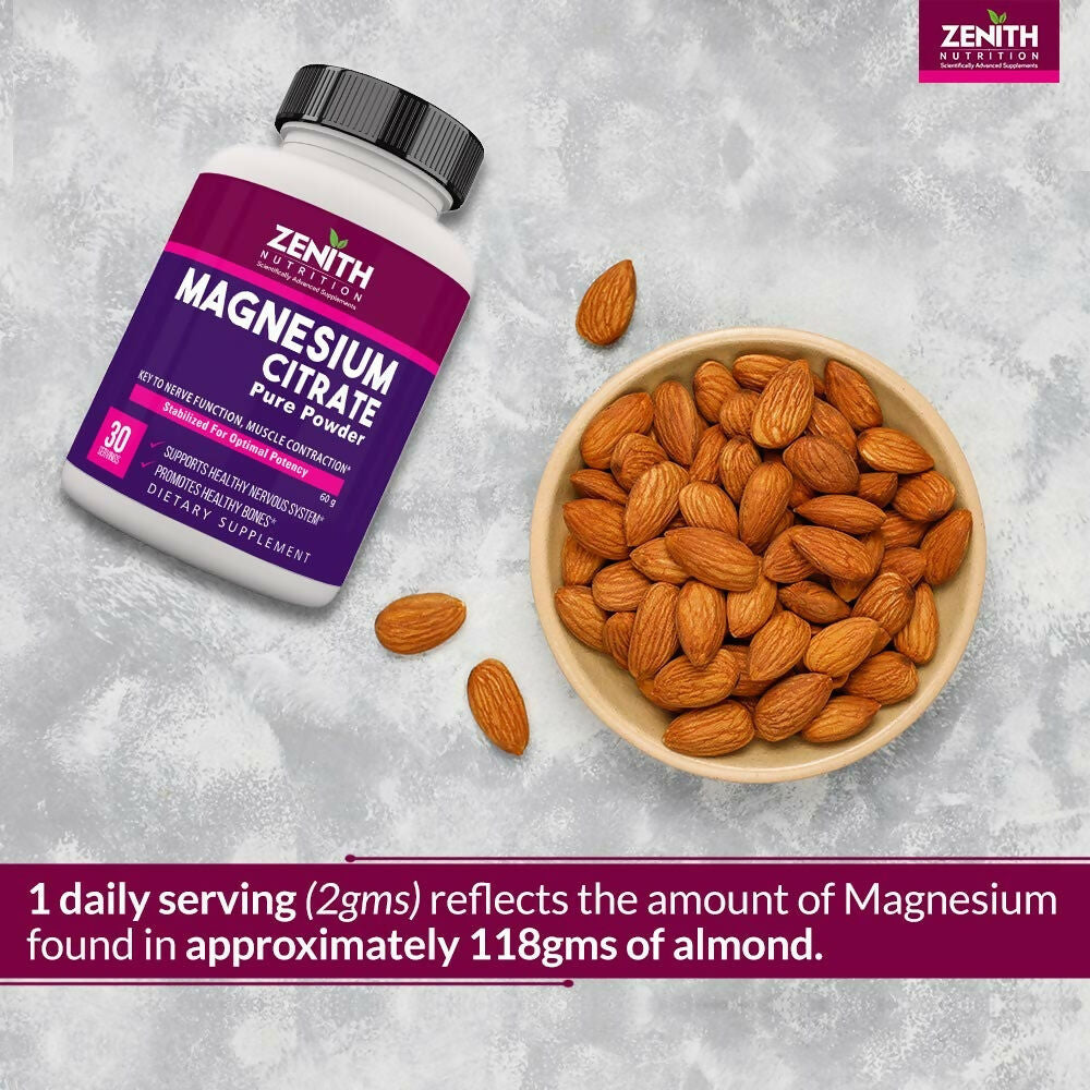 Zenith Nutrition Magnesium Citrate Powder - Distacart
