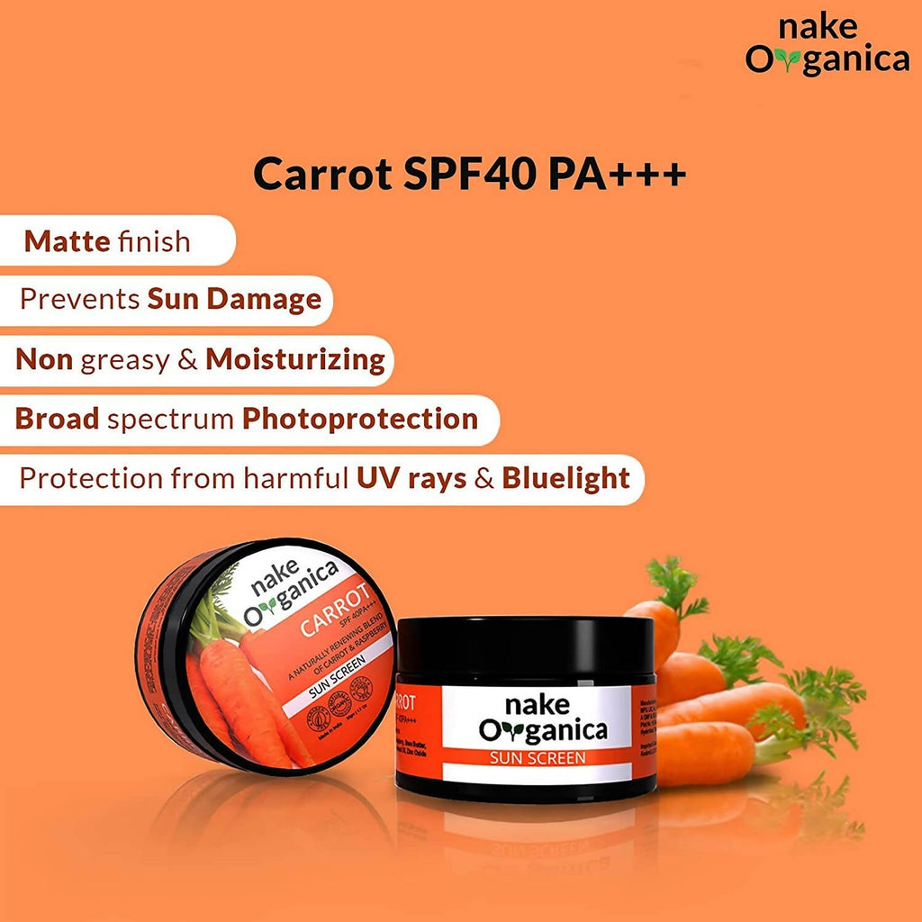 Nake Organica Carrot Sunscreen SPF40 PA+++