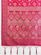 Shree Shyam Fashion Rani Pink Silk Blend Saree - Distacart