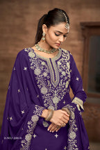 Anaita Maroon Premium Embroidered Vichitra Silk Lehenga Style Suit - Distacart
