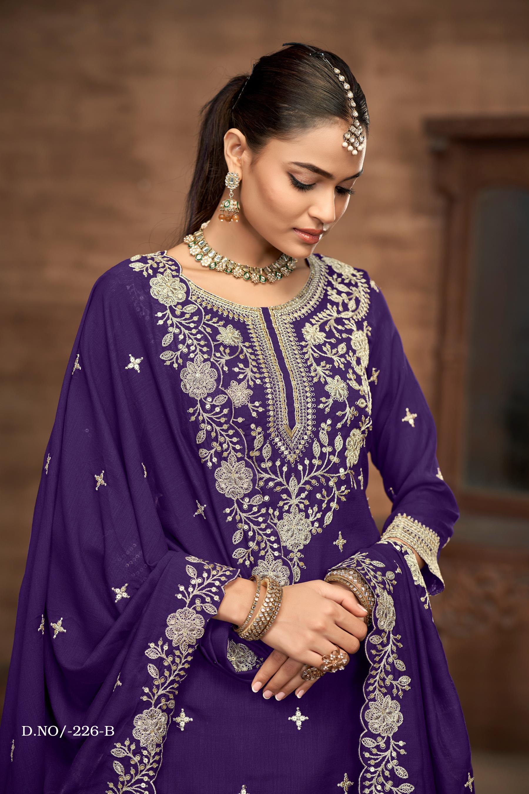 Anaita Maroon Premium Embroidered Vichitra Silk Lehenga Style Suit - Distacart