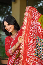 Teeya Creation Olive Color Mercerized New Sigma Silk Ikkat Saree - Distacart