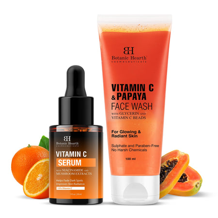 Botanic Hearth Vitamin C Serum & Vitamin C & Papaya Face Wash