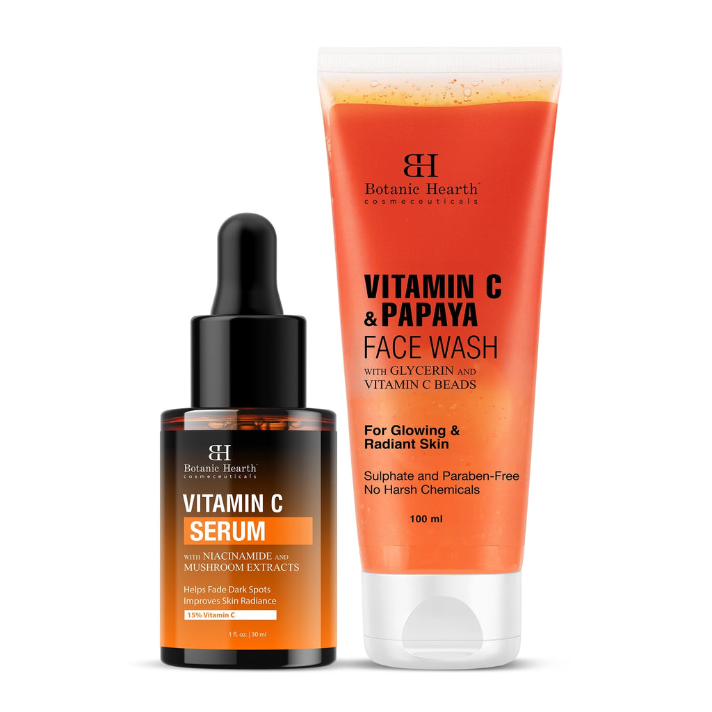 Botanic Hearth Vitamin C Serum & Vitamin C & Papaya Face Wash