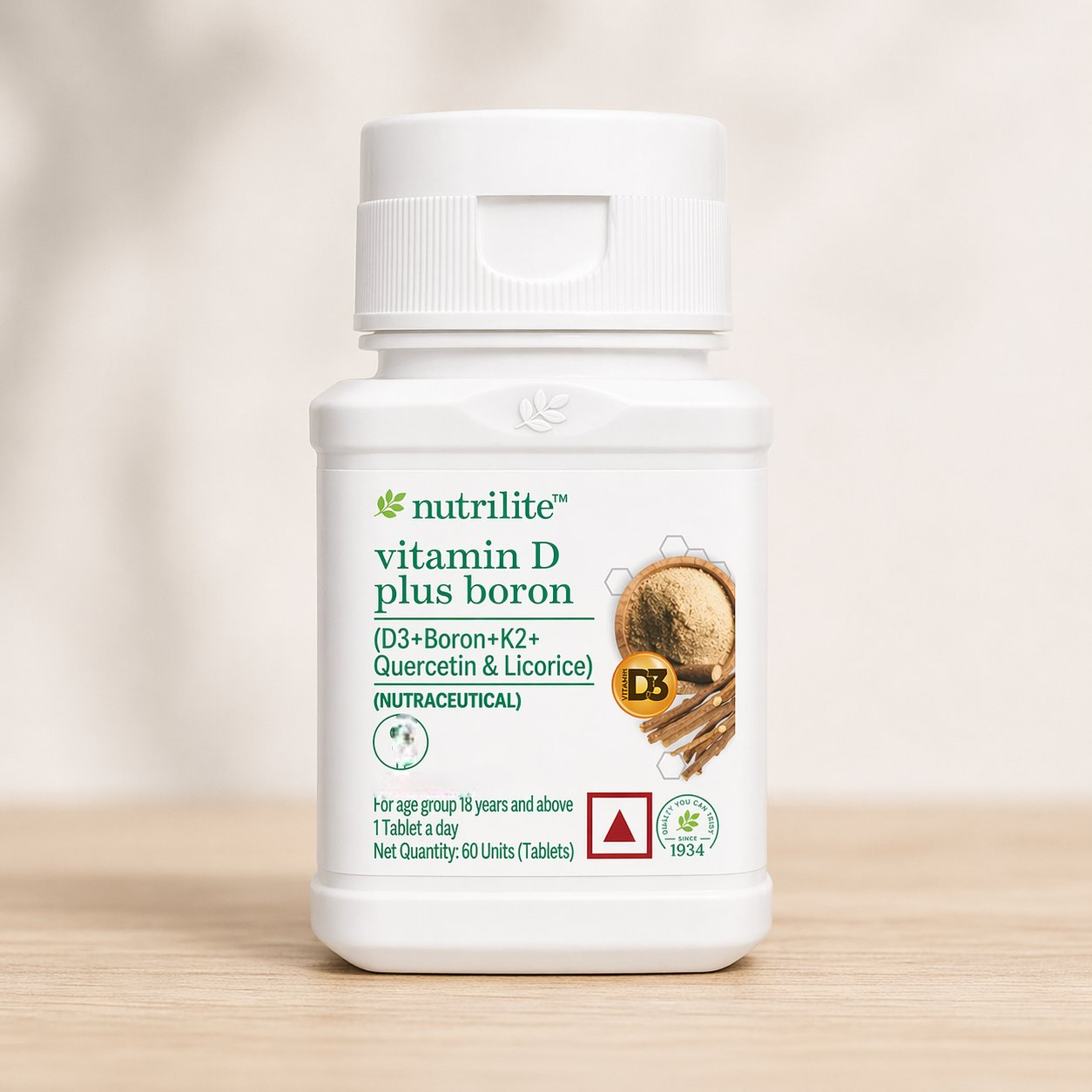 Nutrilite Vitamin D Plus (D3+K2+Quercetin & Licorice) Tablets - Distacart