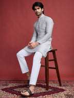 Vastranavya Exclusive Festival Wear Viscose Mirror Work on Self Weaving Kurta Only