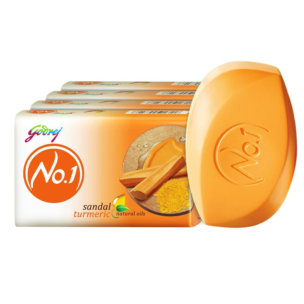 Godrej No.1 Sandal and Turmeric Soap Long-Lasting Fragrance
