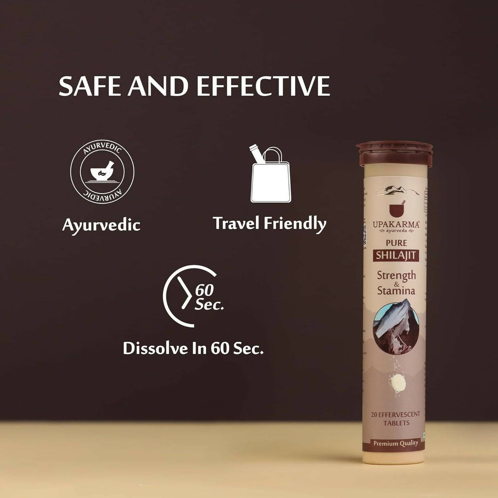 Upakarma Ayurveda Pure SJ Effervescent Tablets in 3 Unique Flavors (Pure SJ, Orange & Blueberry) Combo - Distacart