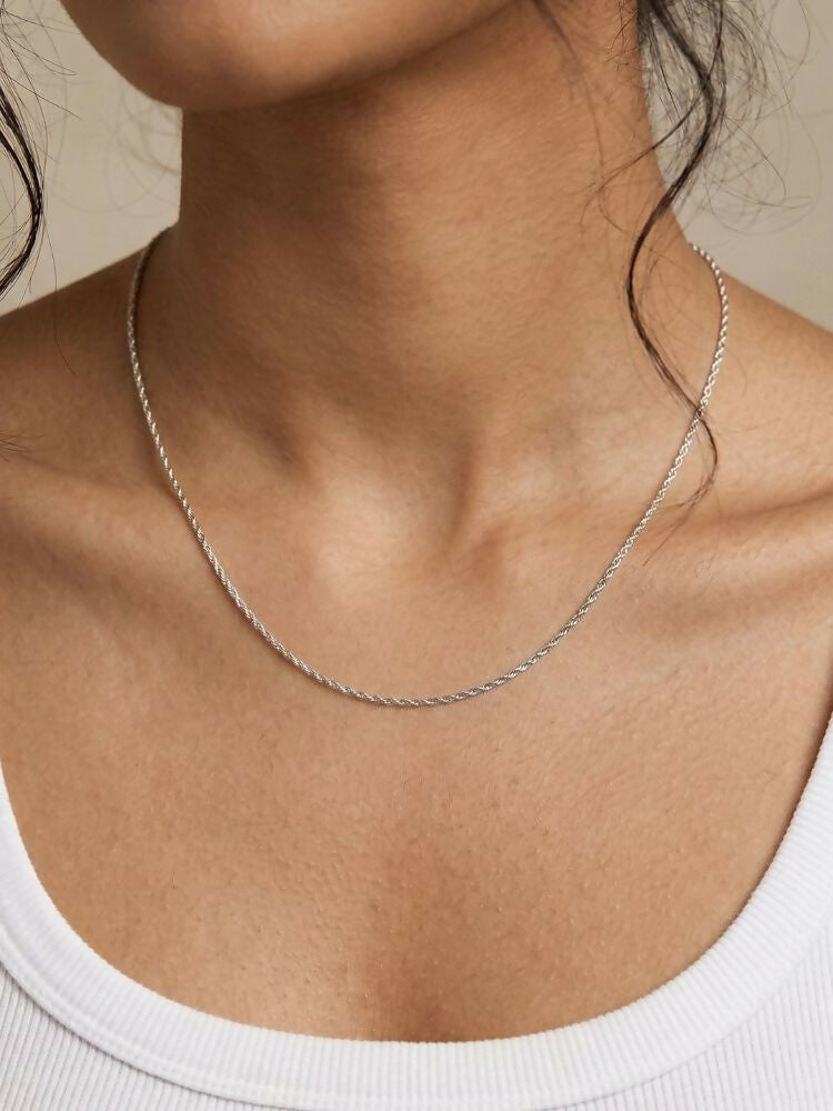 NVR Women German Silver Oxidised Chain - Distacart