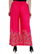 Mominos Fashion Magenta Floral Design Palazzo