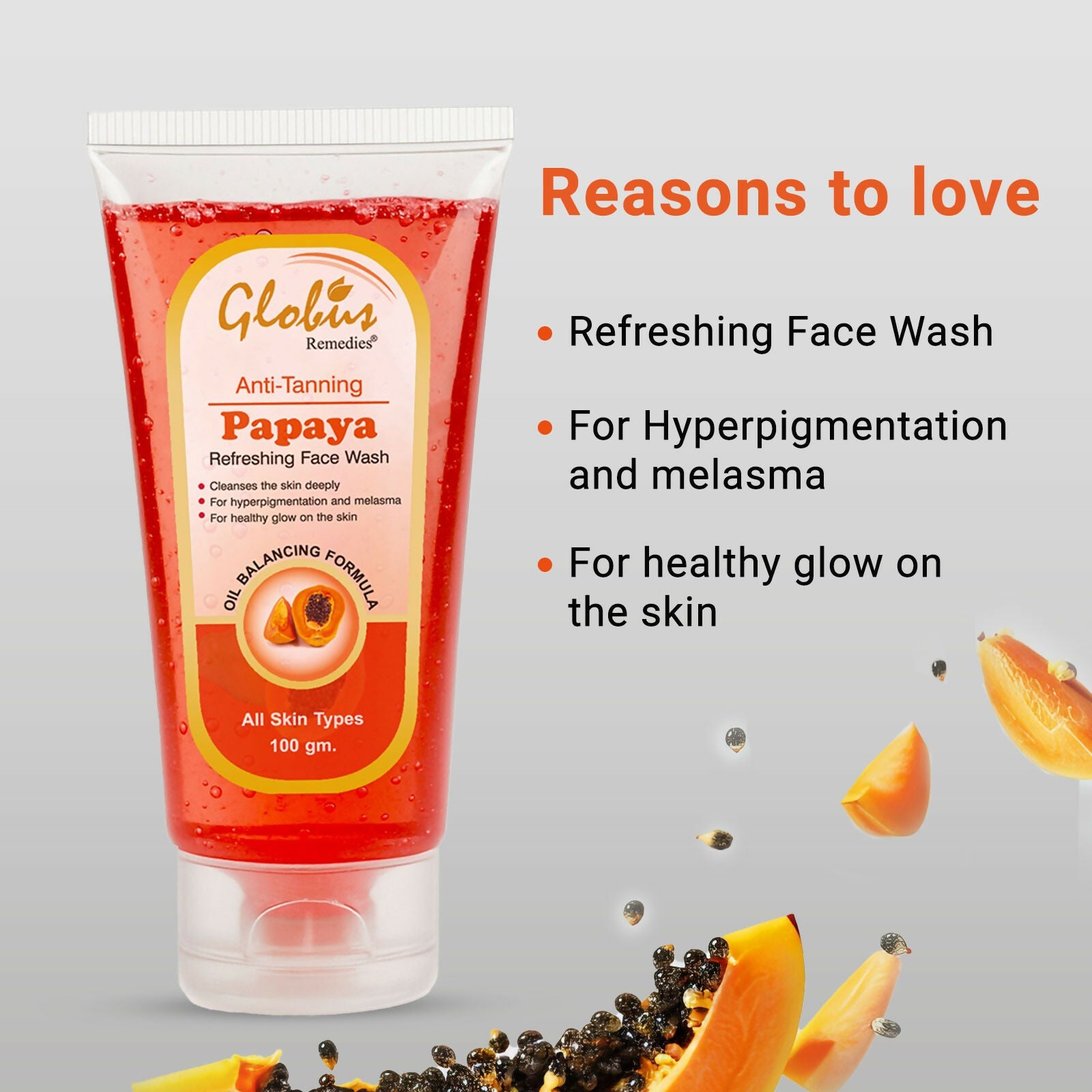 Globus Remedies Papaya Face Wash