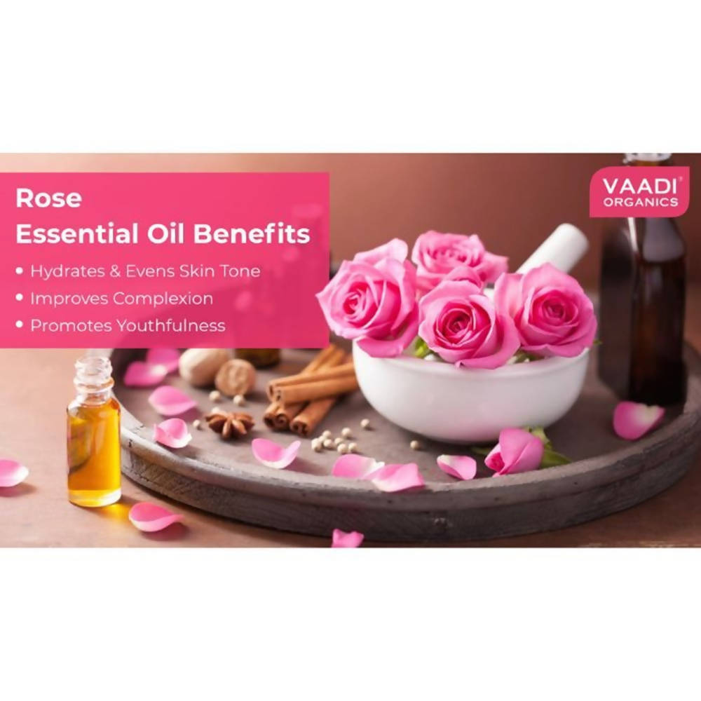 Vaadi Herbals Rose 100% Pure Essential Oil Therapeutic Grade 10 Ml