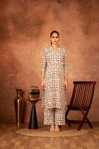Joban Fashion Red Green Hand Block Printed Cotton Suit Set - Distacart