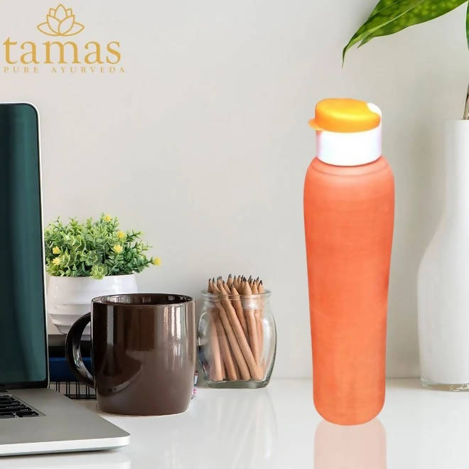 Tamas Handmade & Eco-Friendly Earthen Carry Water Bottle With Sipper Cap